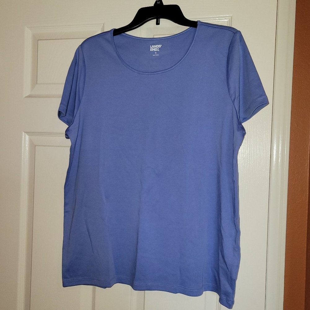 Lands' End Knit Top XL - Periwinkle Blue